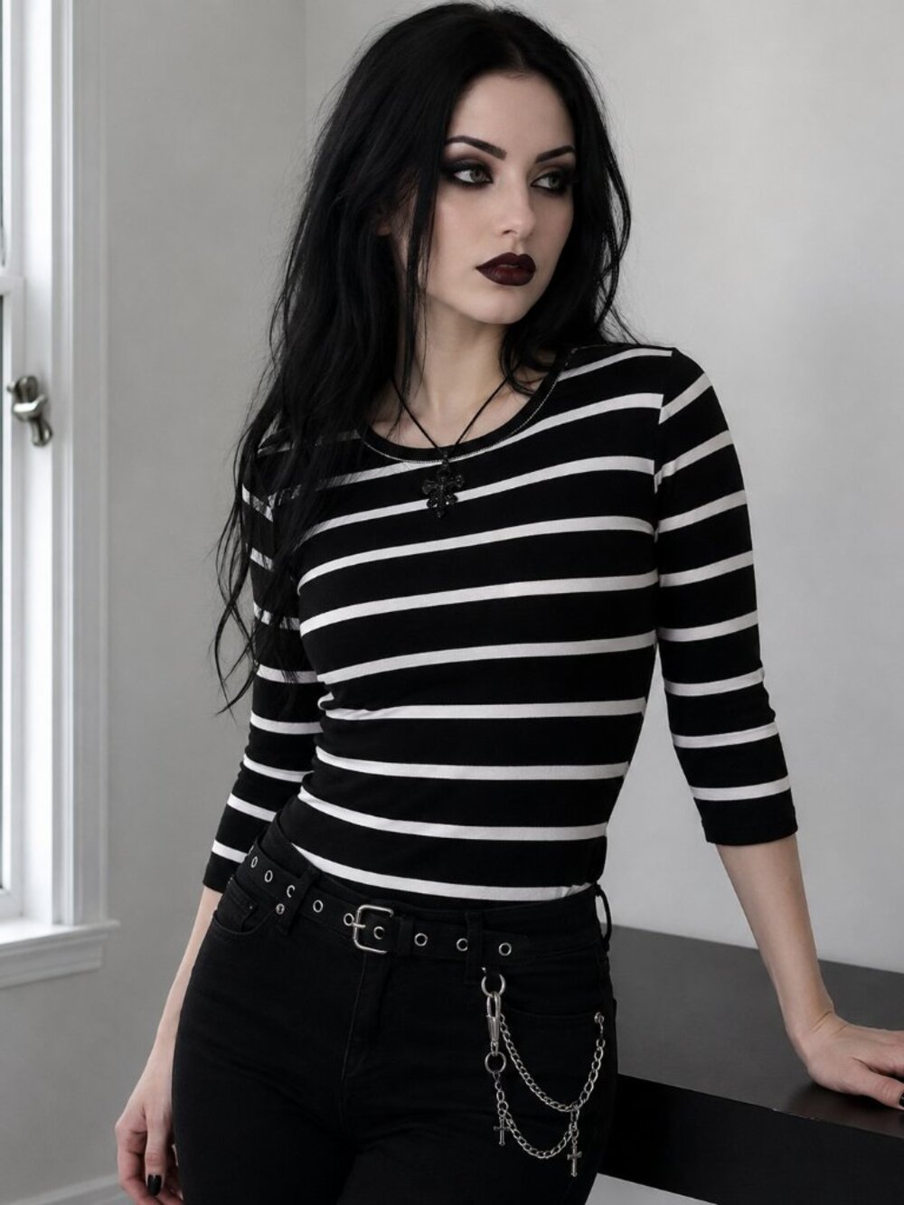 🖤White house black market Keyhole 3/4 Sleeved Sweater 🖤